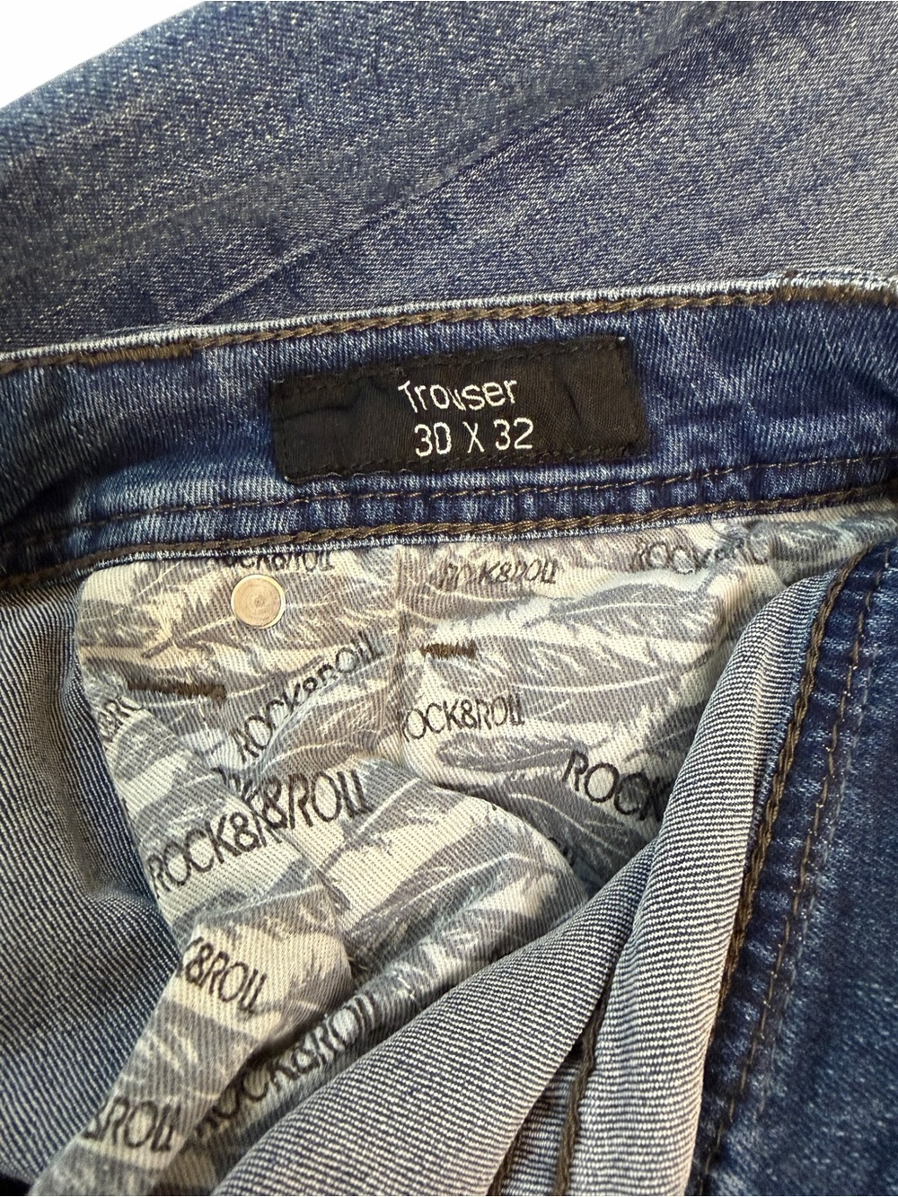 Rock & Roll Cowgirl Blue Flare Jeans - Picture 5 of 5